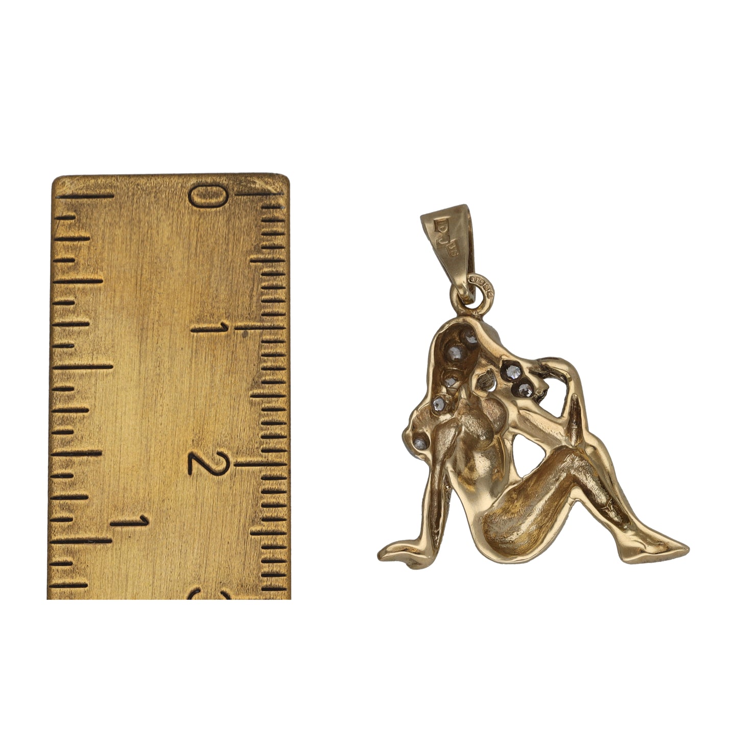 9ct Gold Cubic Zirconia Character Pendant