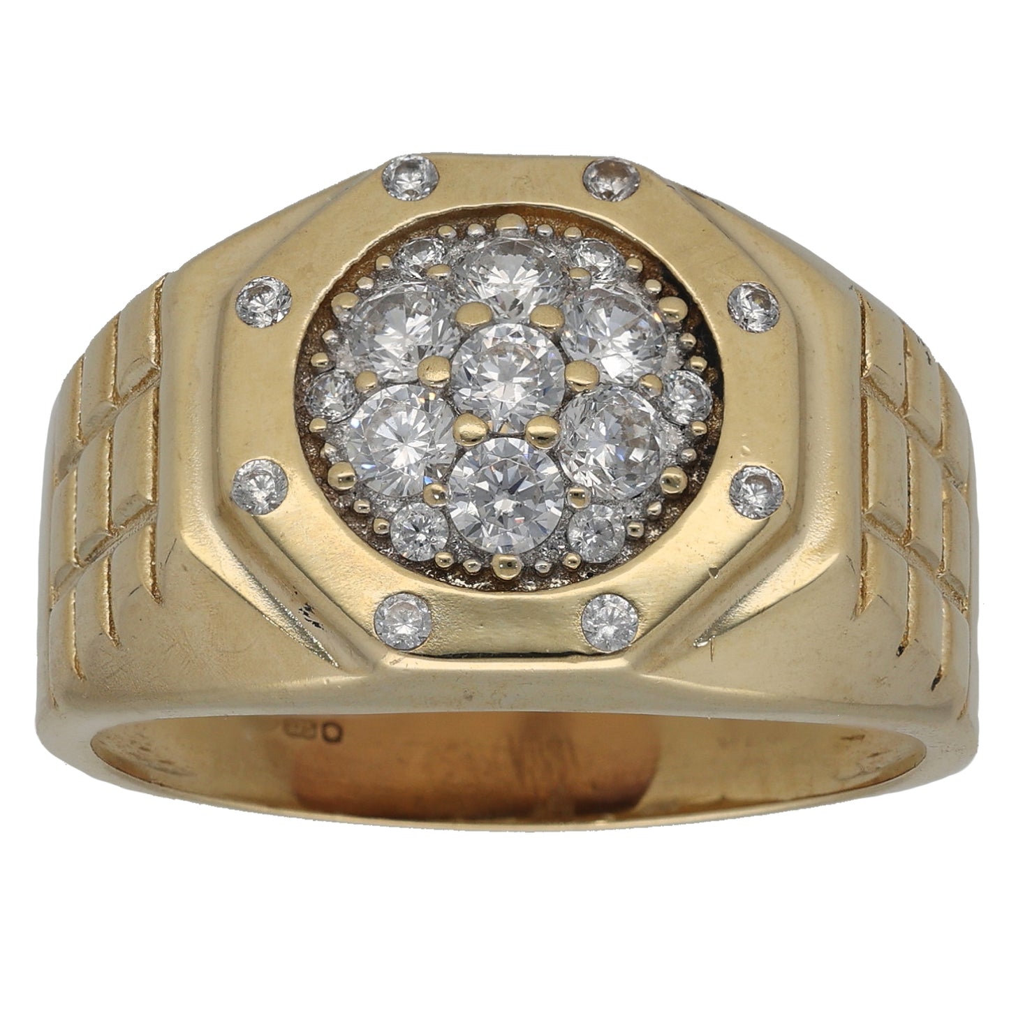 9ct Gold Cubic Zirconia Alternative Ring Size Z