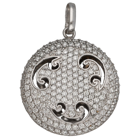 18ct White Gold 1.56ct Diamond Dress/Cocktail Pendant