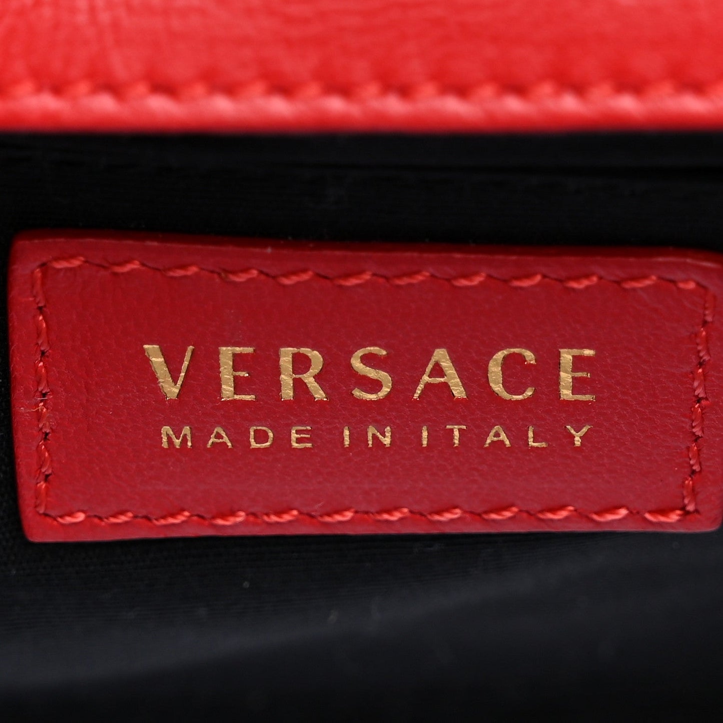 Versace La Medusa Quilted Chain Nappa Leather Bag - Red