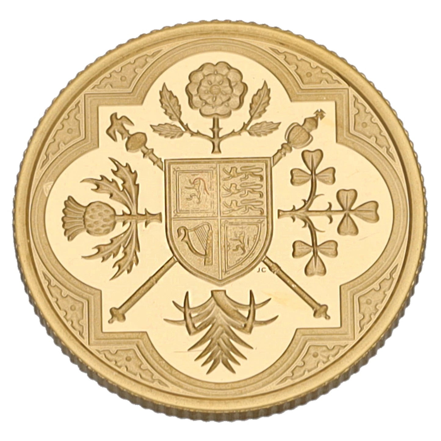 22ct Gold Coronation Of King Charles III Quarter Sovereign Coin 2023
