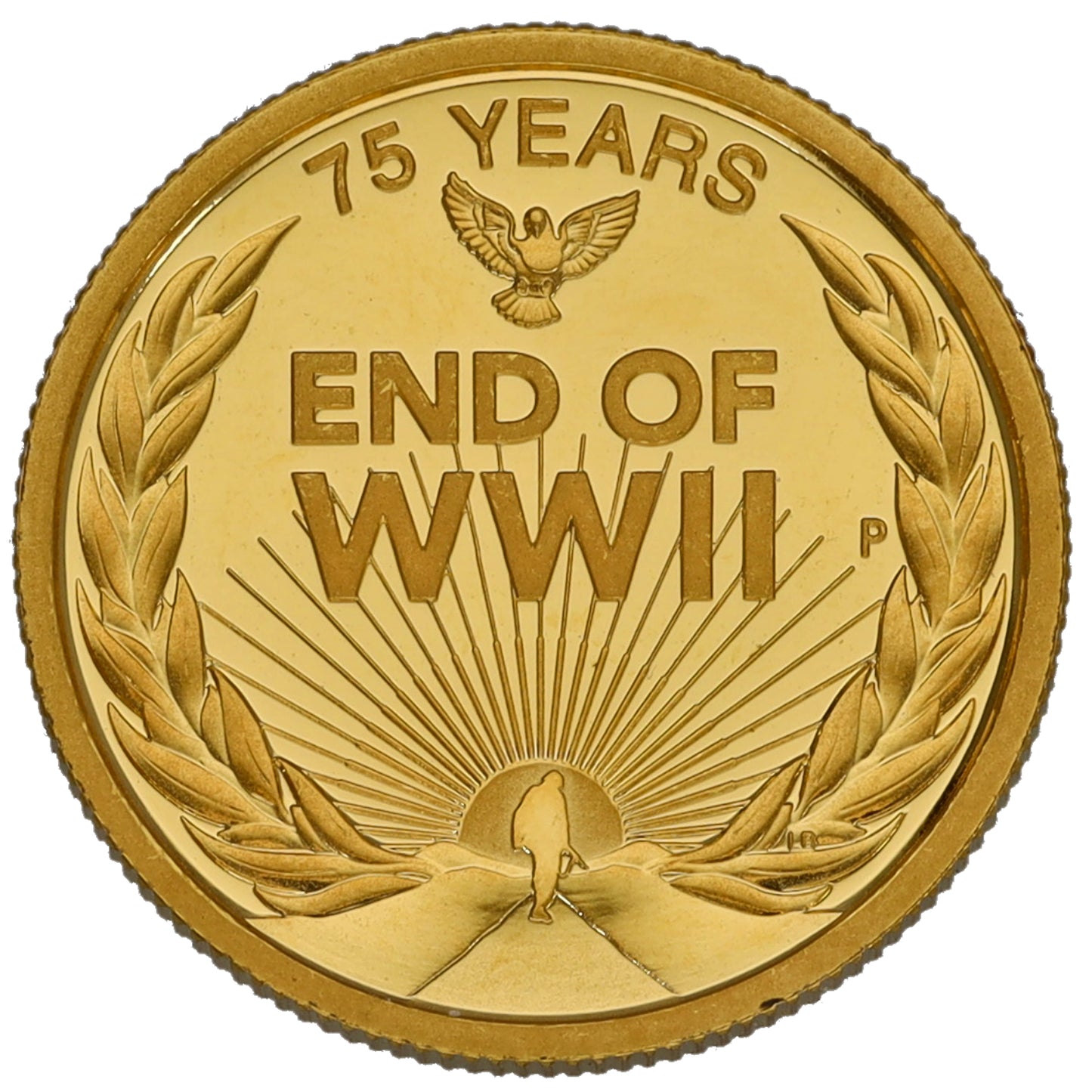 24ct Gold End Of WW2 75 Years 1/4 OZ Coin 2020
