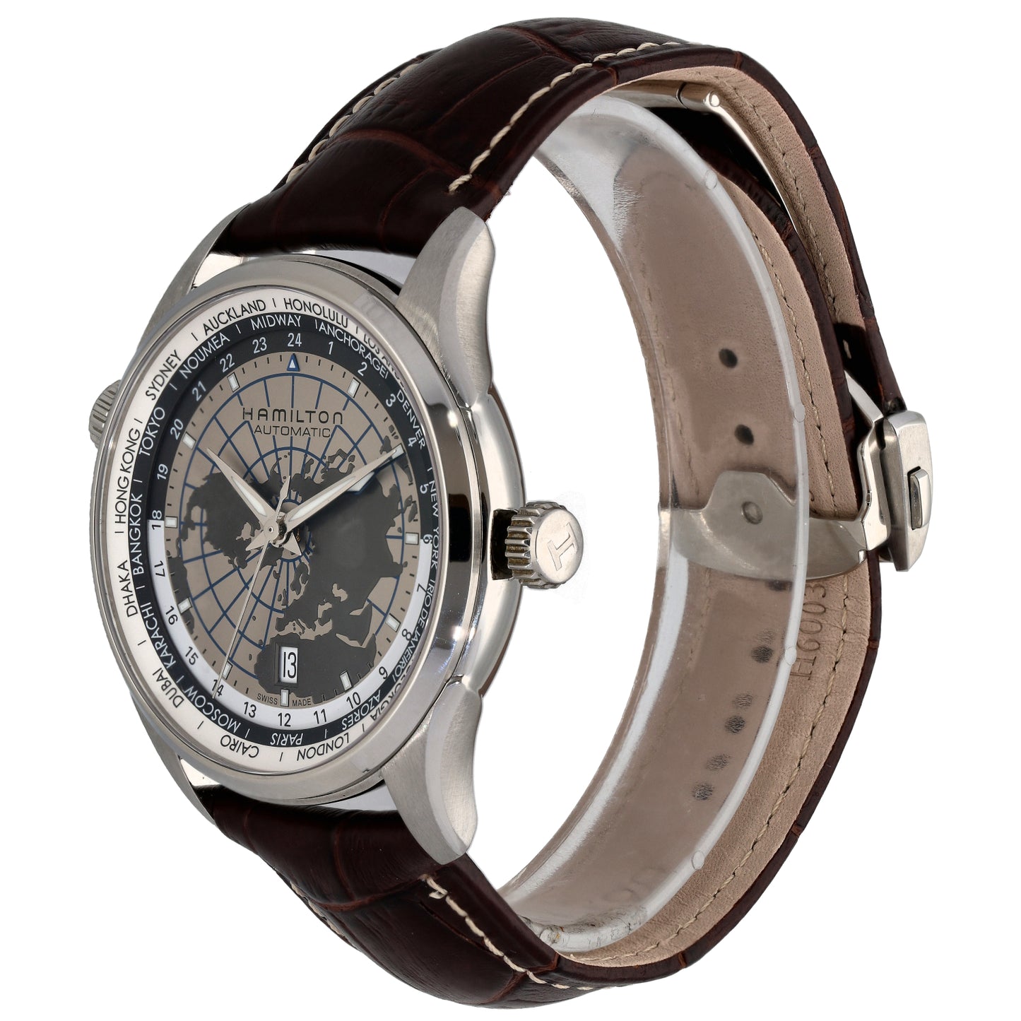 Hamilton Jazzmaster GMT H326050 41mm Stainless Steel Watch