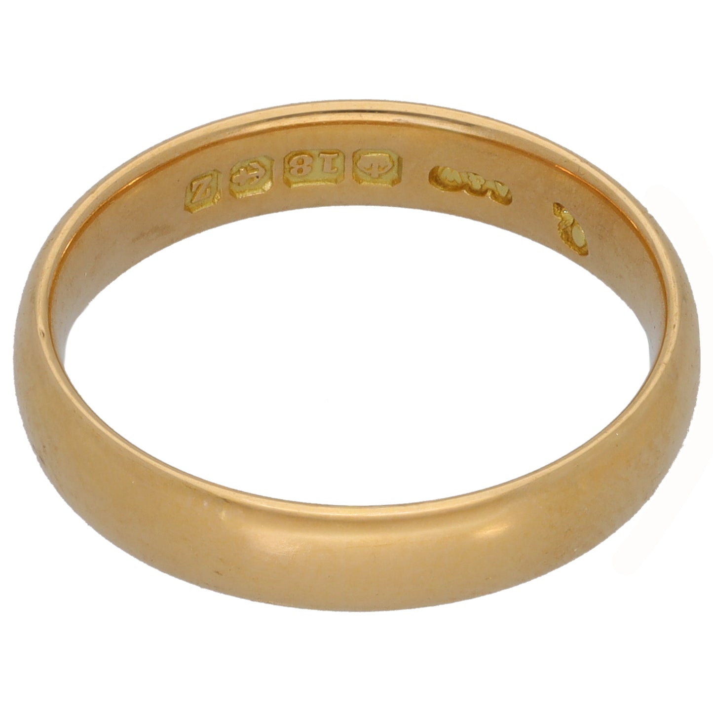 18ct Gold Plain Wedding Ring Size Q