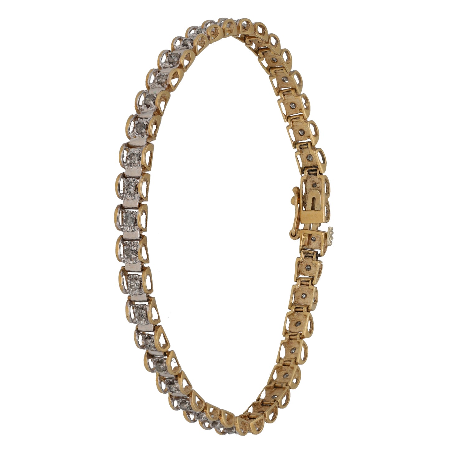 9ct Gold 0.78ct Diamond Line/Tennis Bracelet