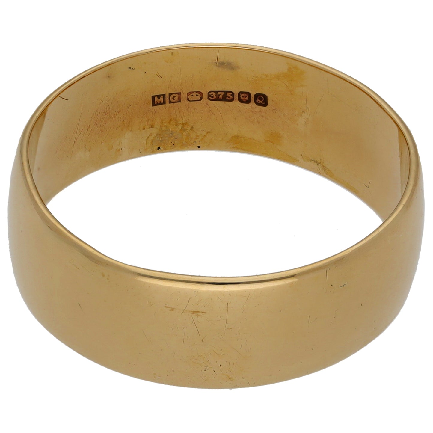 9ct Gold Plain Wedding Ring Size X