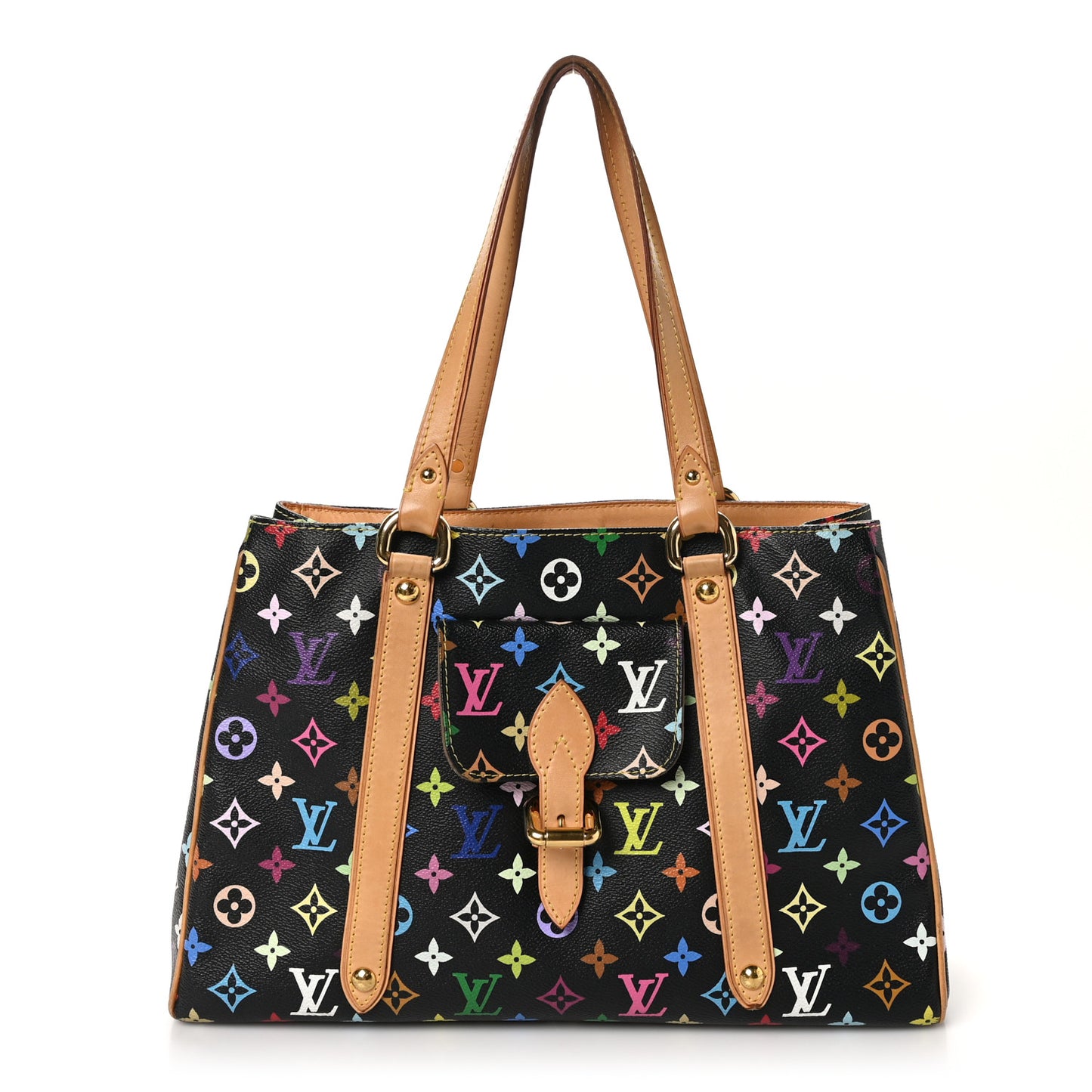 Louis Vuitton Aurelia MM Multicolour Monogram Coated Canvas Bag - Black