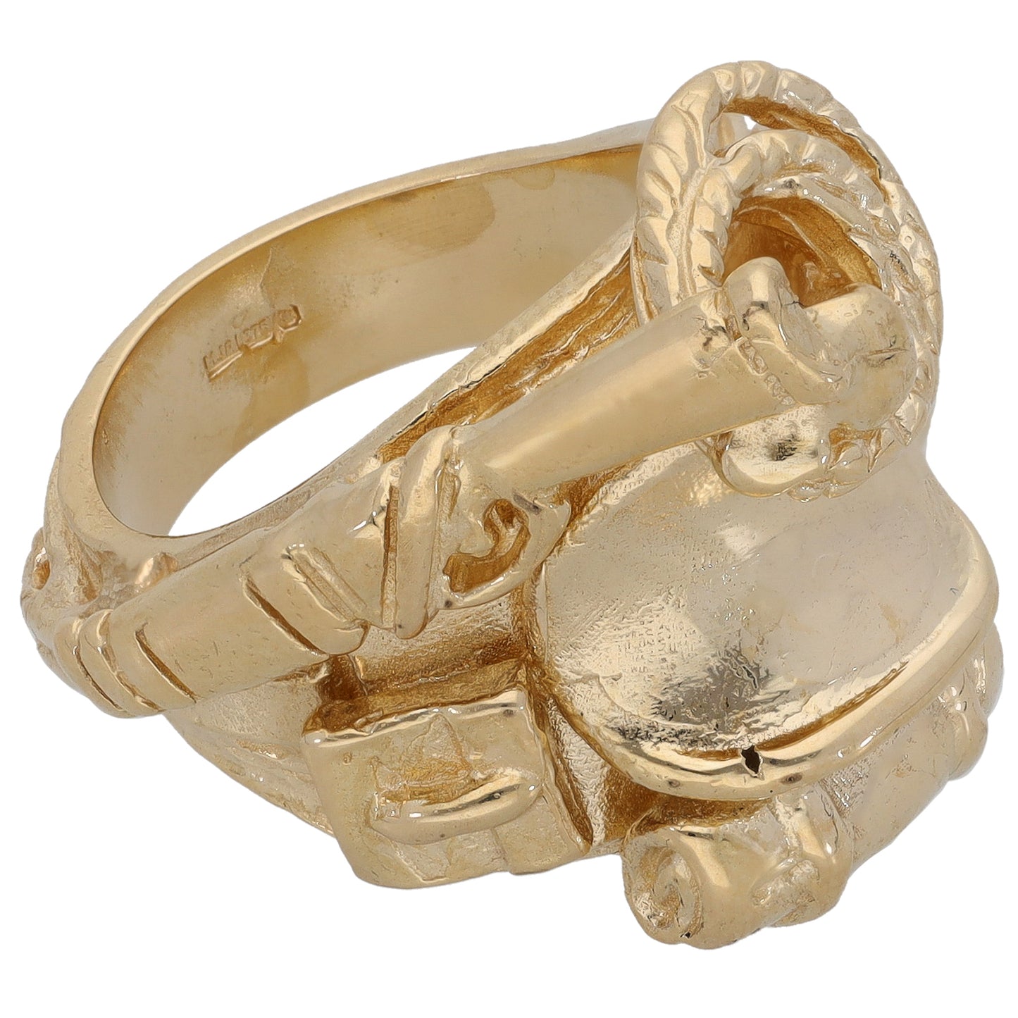 9ct Gold Saddle Ring Size M