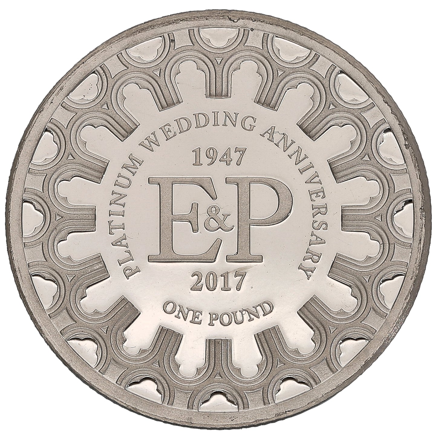 Platinum Wedding Anniversary One Pound Coin 2017