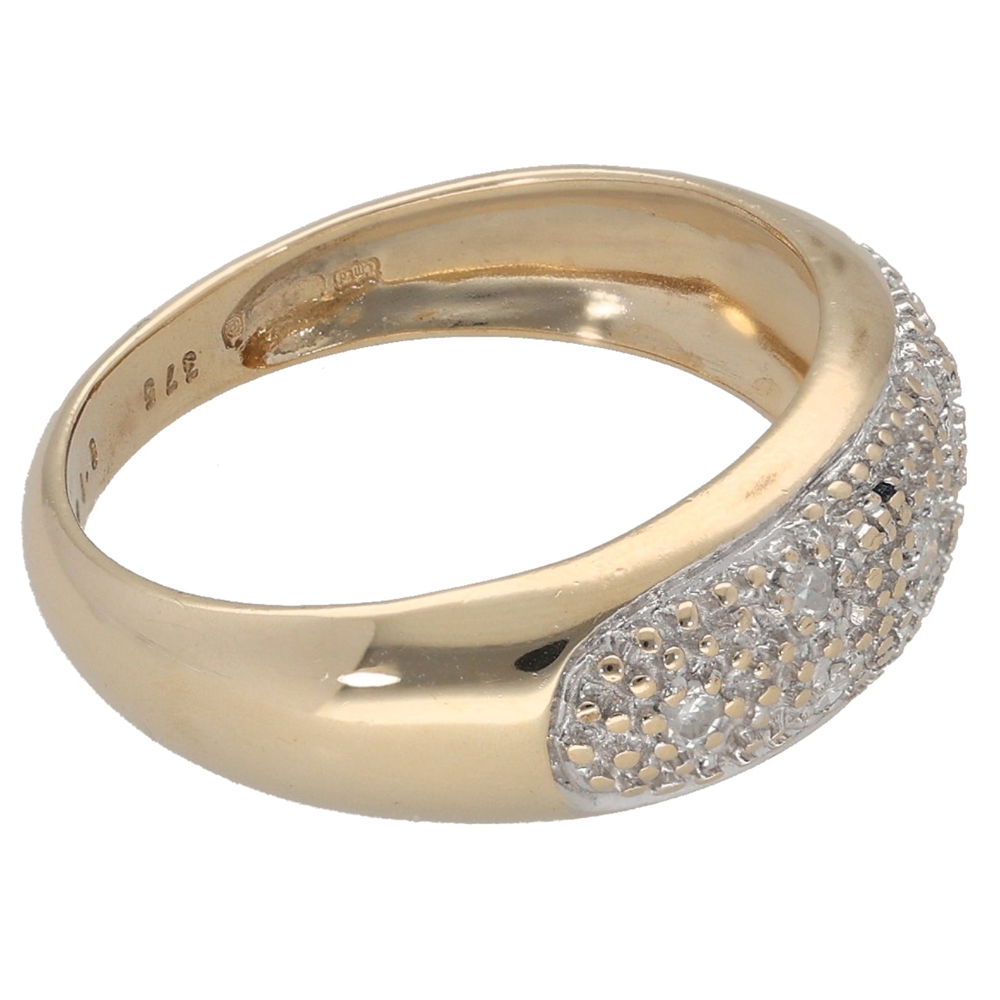 9ct Gold 0.10ct Diamond Dress/Cocktail Ring Size K