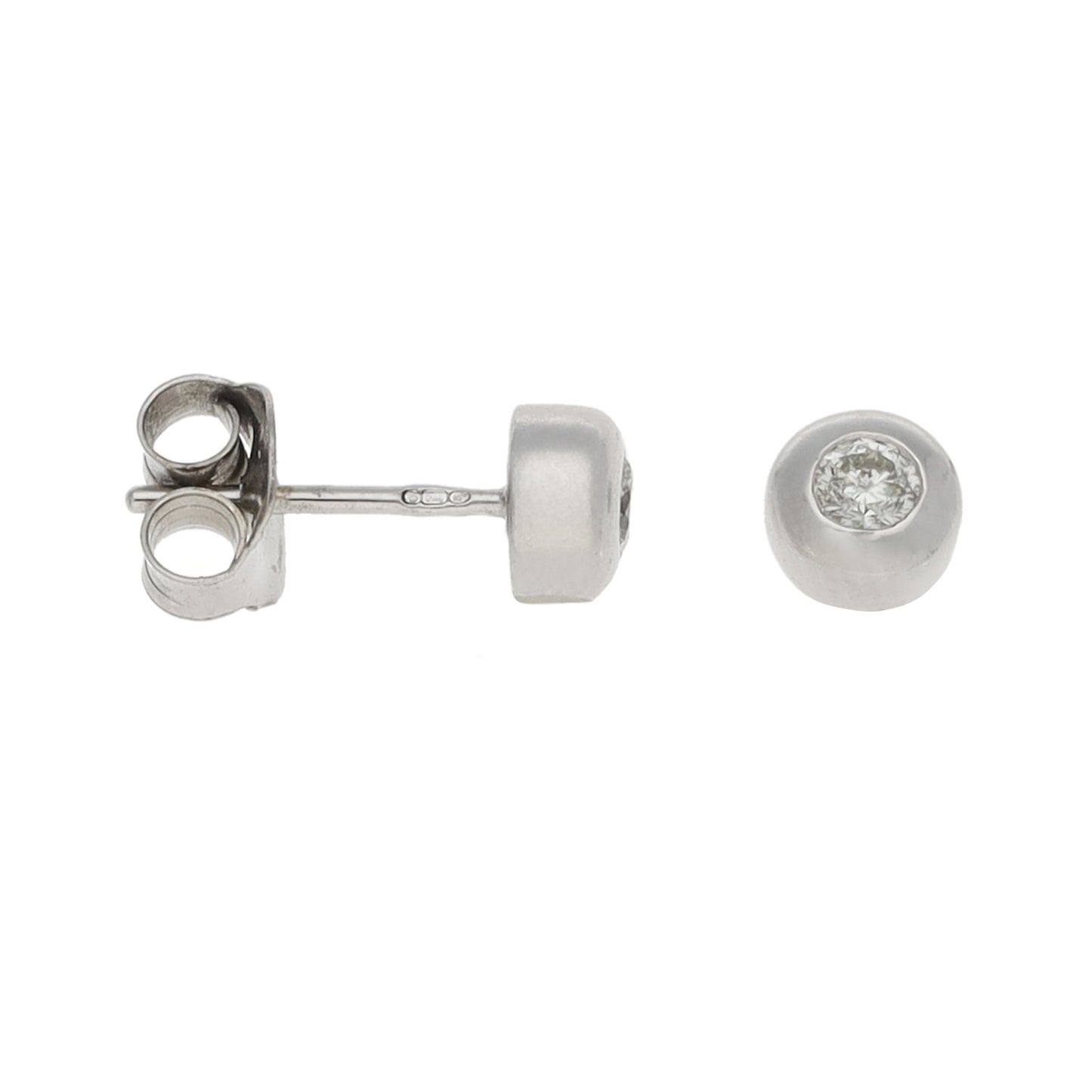 9ct White Gold 0.20ct Diamond Solitaire Earrings