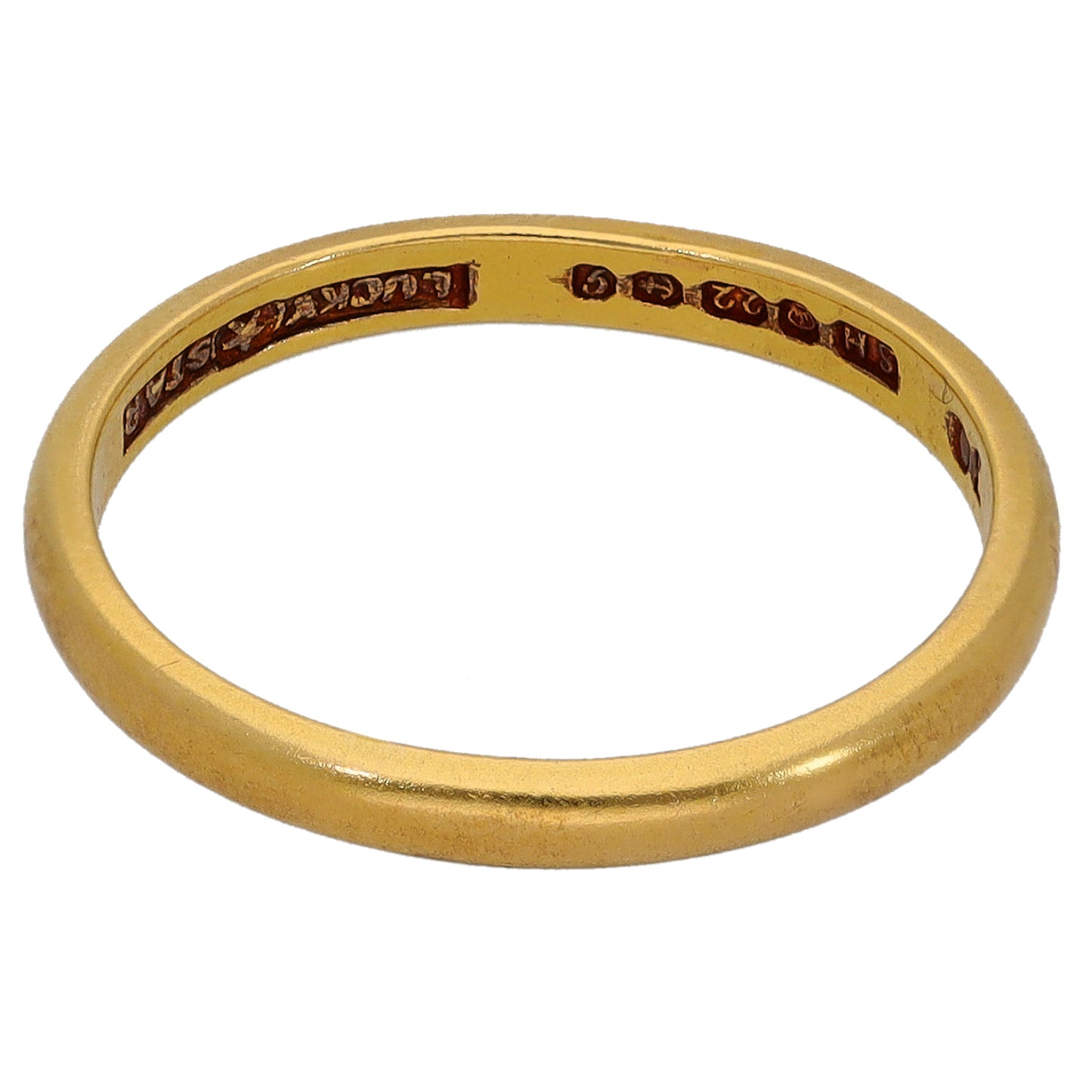 22ct Gold Plain Wedding Ring Size K