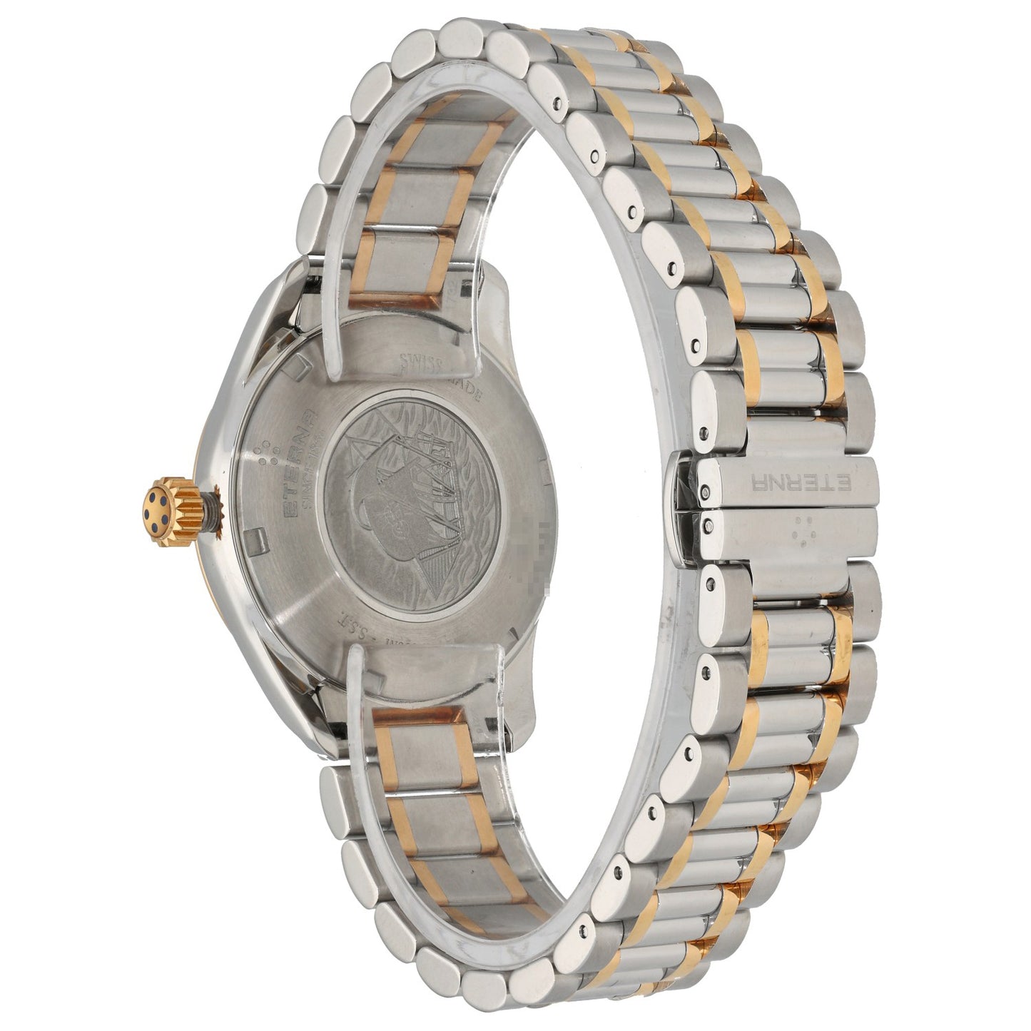 Eterna Knotiki 1270.55, Bi-Colour, White Dial, Rear Angle Image