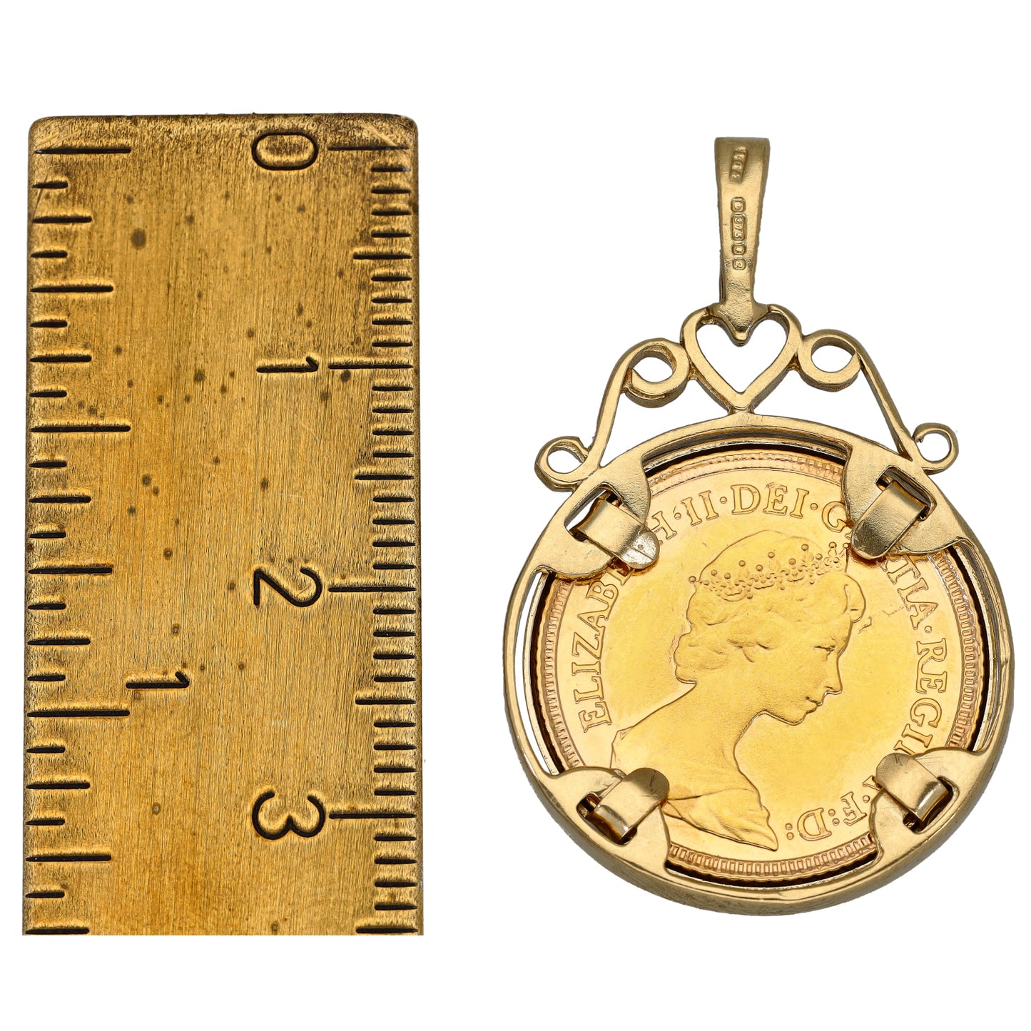 9ct Gold Half Sovereign Coin Pendant