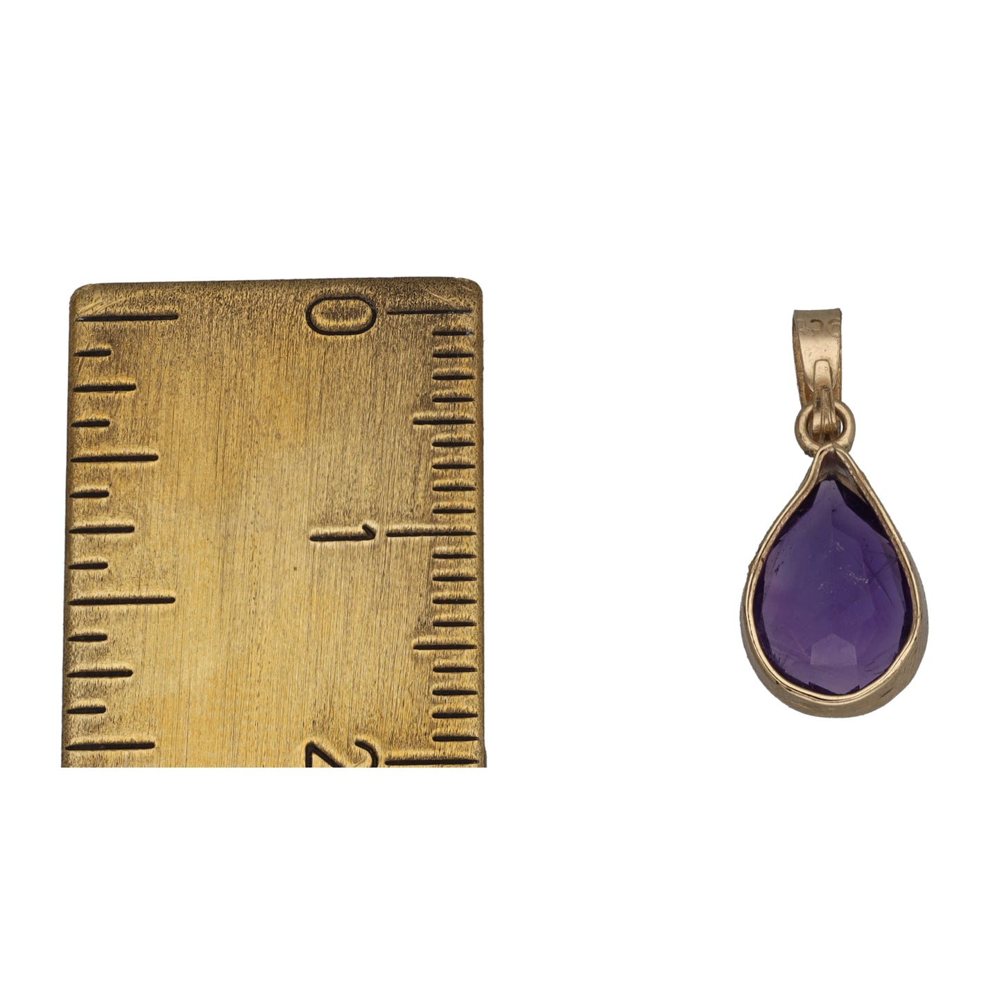 9ct Gold Amethyst Earrings & Pendant Jewellery Set