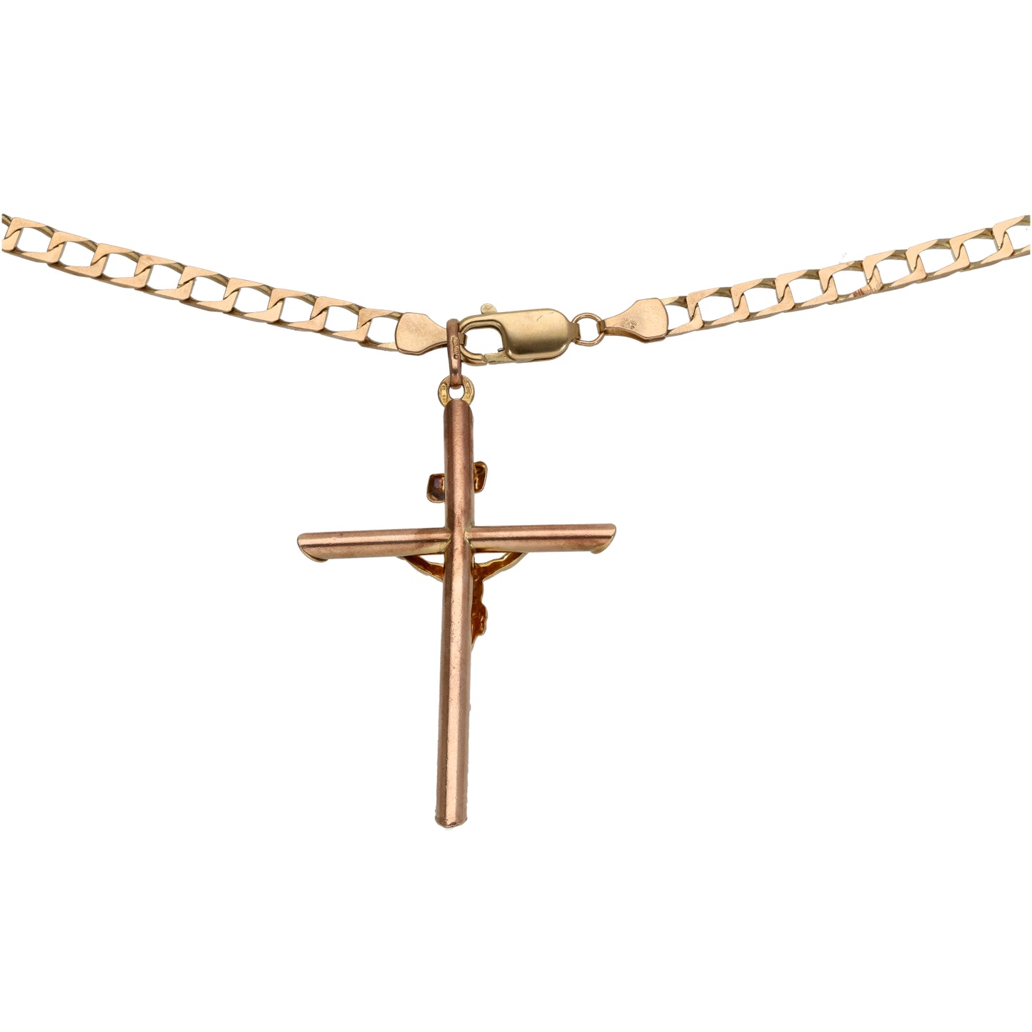 9ct Gold Crucifix Pendant With Chain