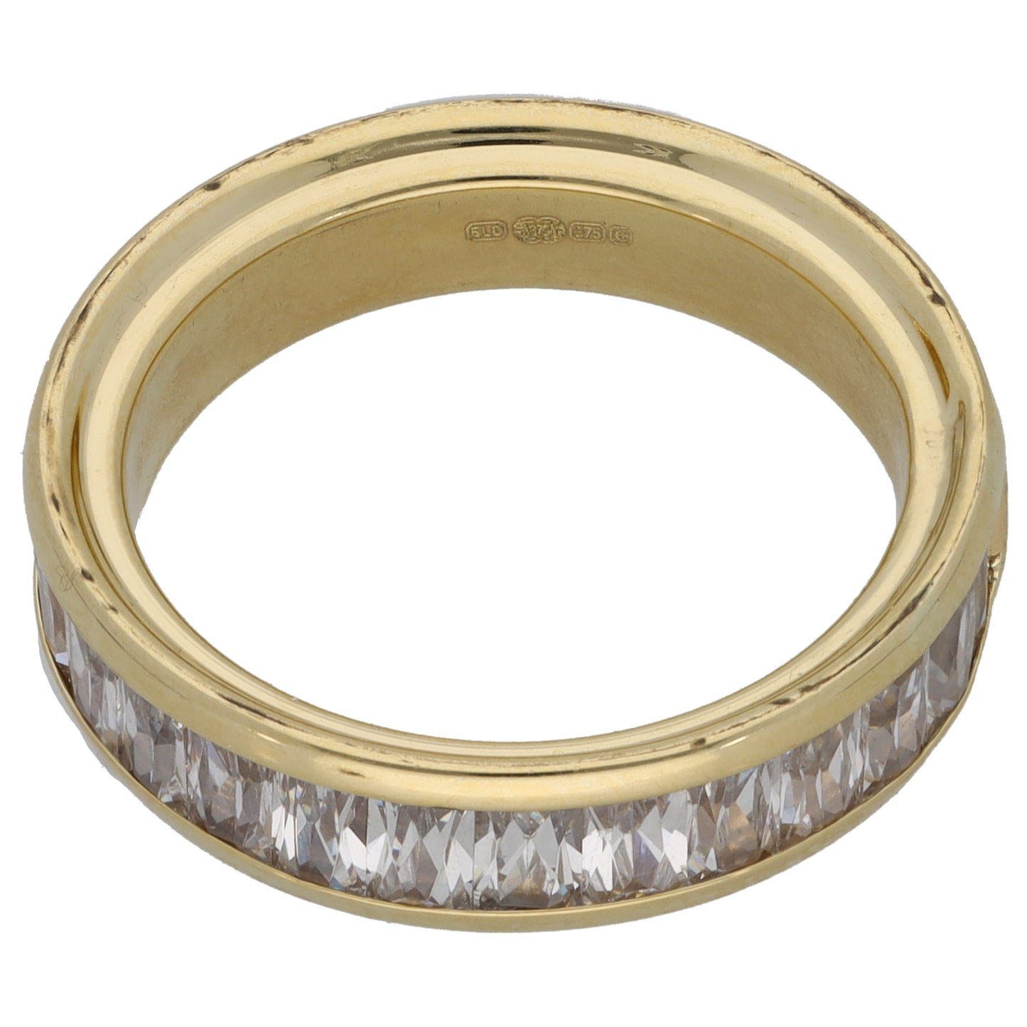 9ct Gold Cubic Zirconia Eternity Ring Size P