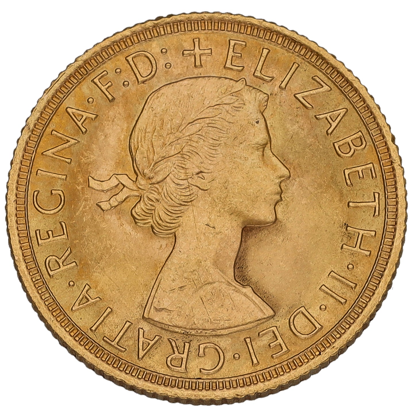 22ct Gold Queen Elizabeth II Full Sovereign Coin 1962