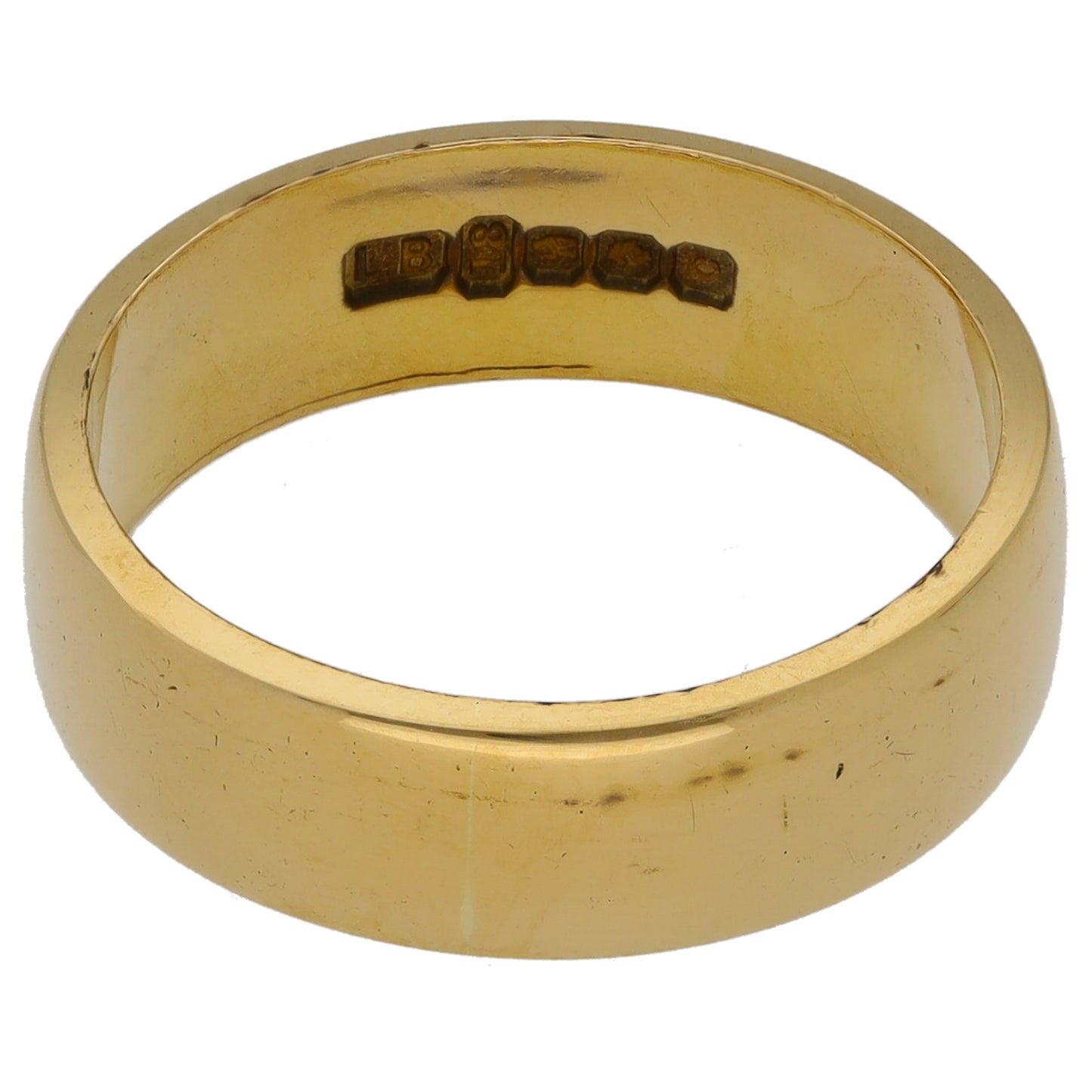 18ct Gold Plain Wedding Ring Size N