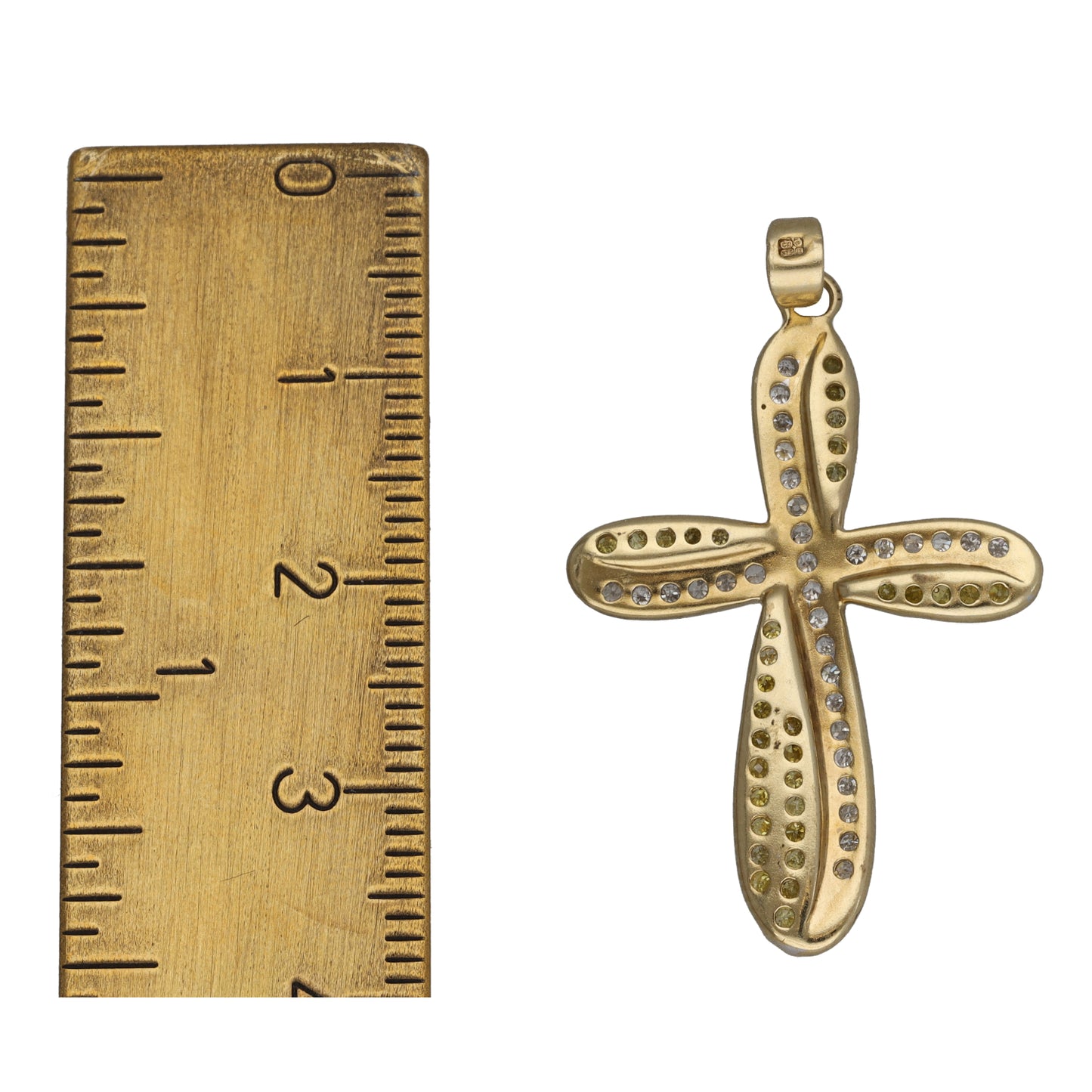 9ct Gold 0.31ct Diamond Cross Pendant