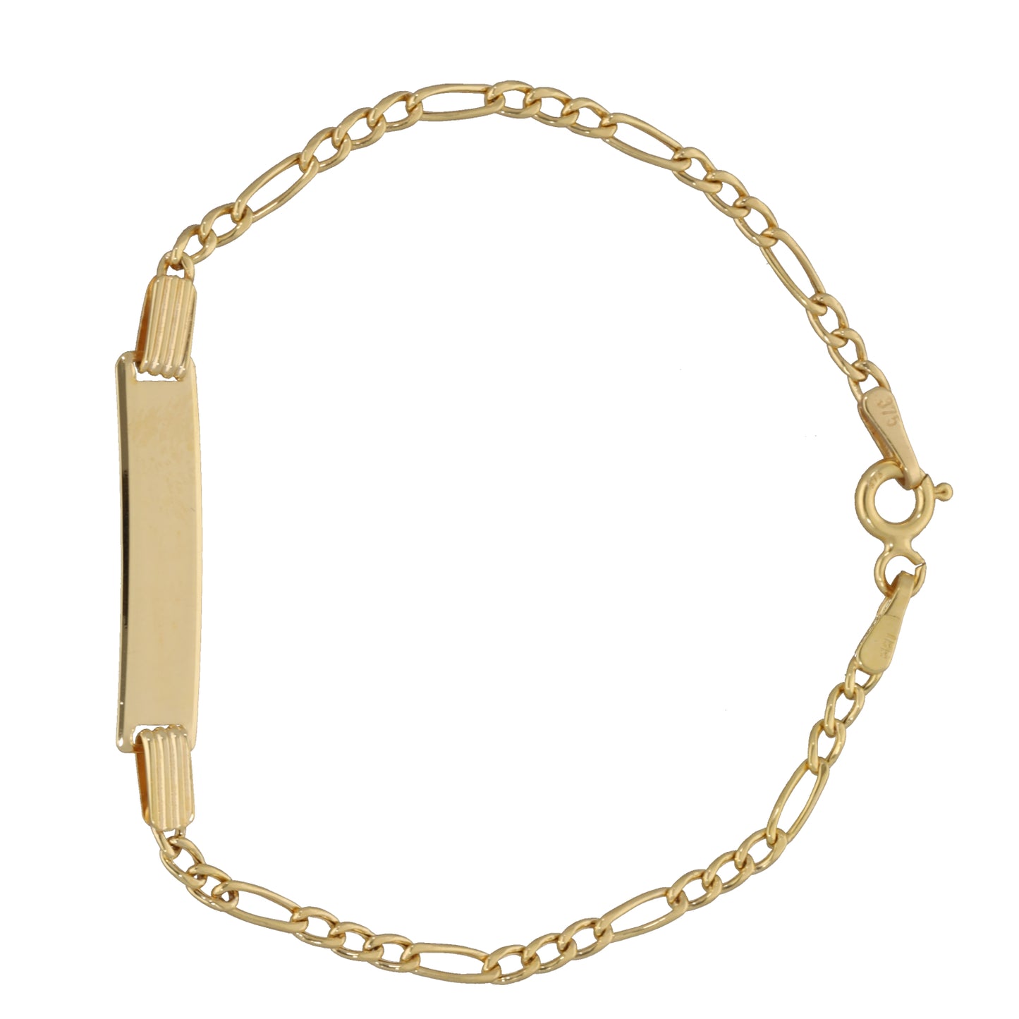 New 9ct Gold Hollow Kids ID Bracelet