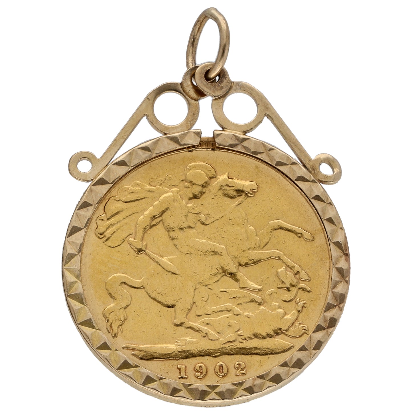 9ct Gold Half Sovereign Coin Pendant