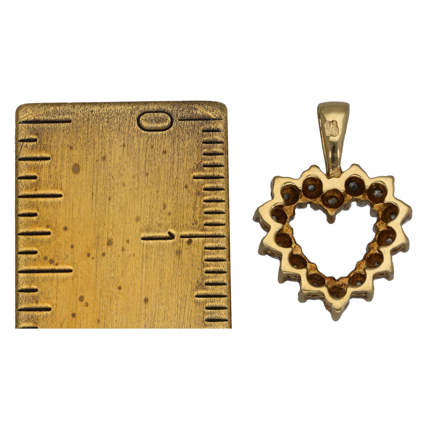 9ct Gold 0.07ct Diamond Heart Pendant