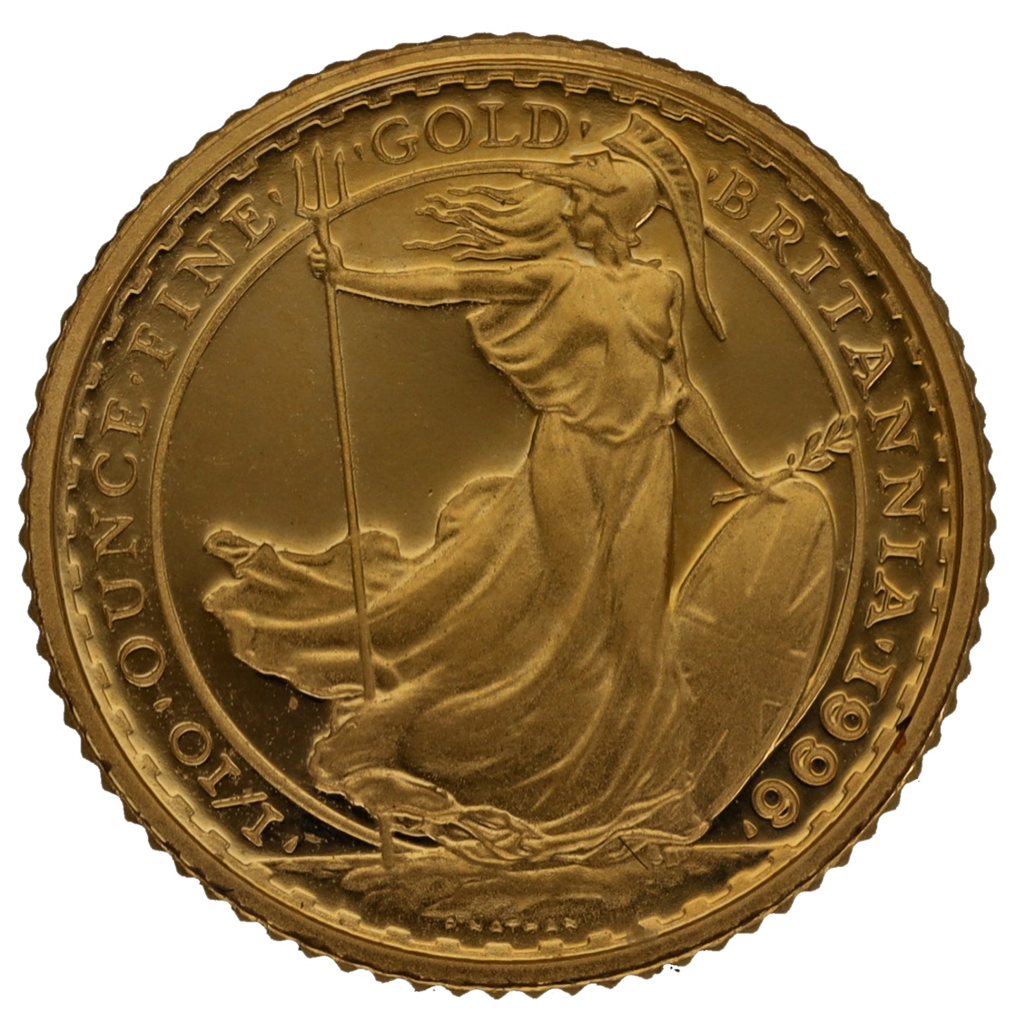 22ct Gold Queen Elizabeth II 1/10 OZ Britannia Coin 1996