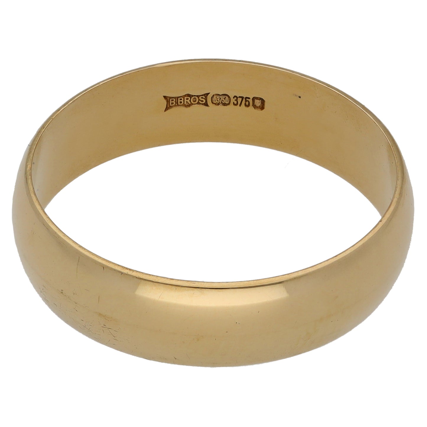 9ct Gold Plain Wedding Ring Size X