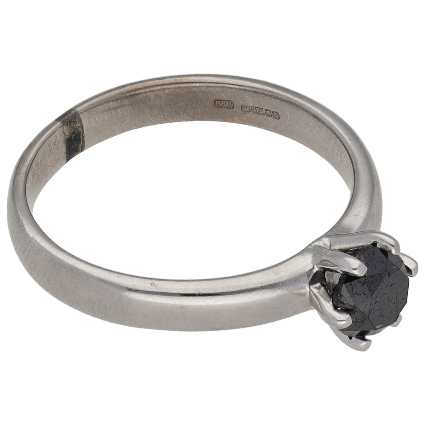 9ct White Gold 0.50ct Diamond Solitaire Ring Size M