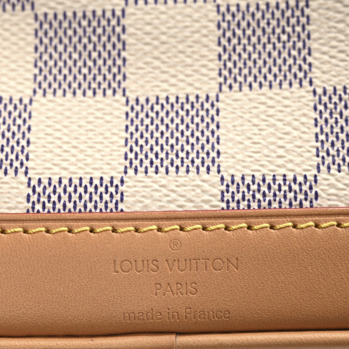 Louis Vuitton Damier Azur Vivienne Sac Nano Noe Dragon Fruit Pink Bag - White