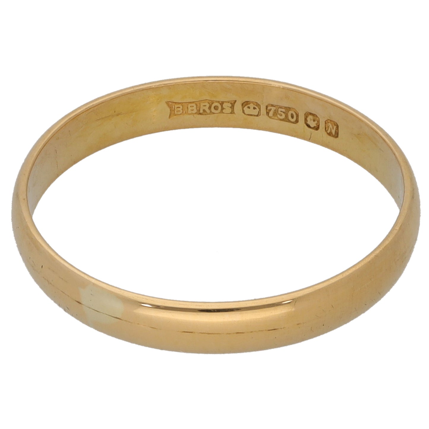 18ct Gold Plain Wedding Ring Size K