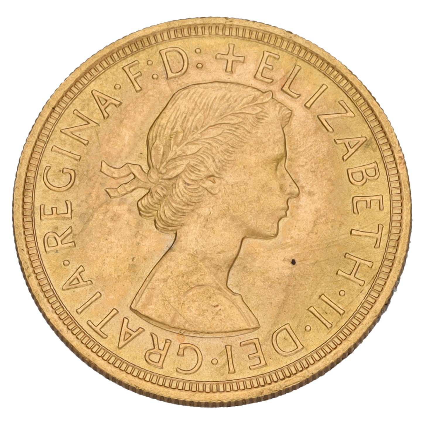22ct Gold Queen Elizabeth II Full Sovereign Coin 1957