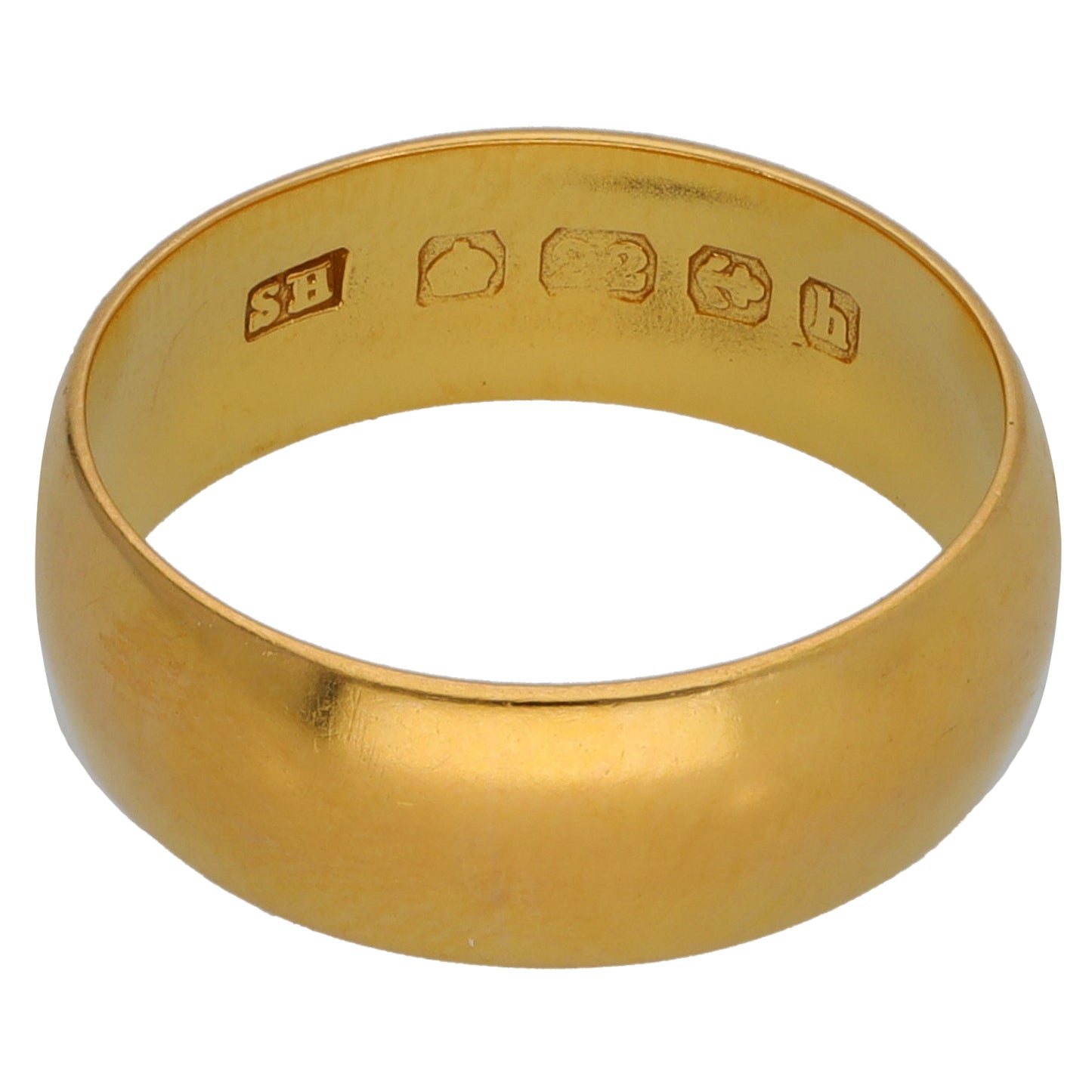 22ct Gold Plain Wedding Ring Size K