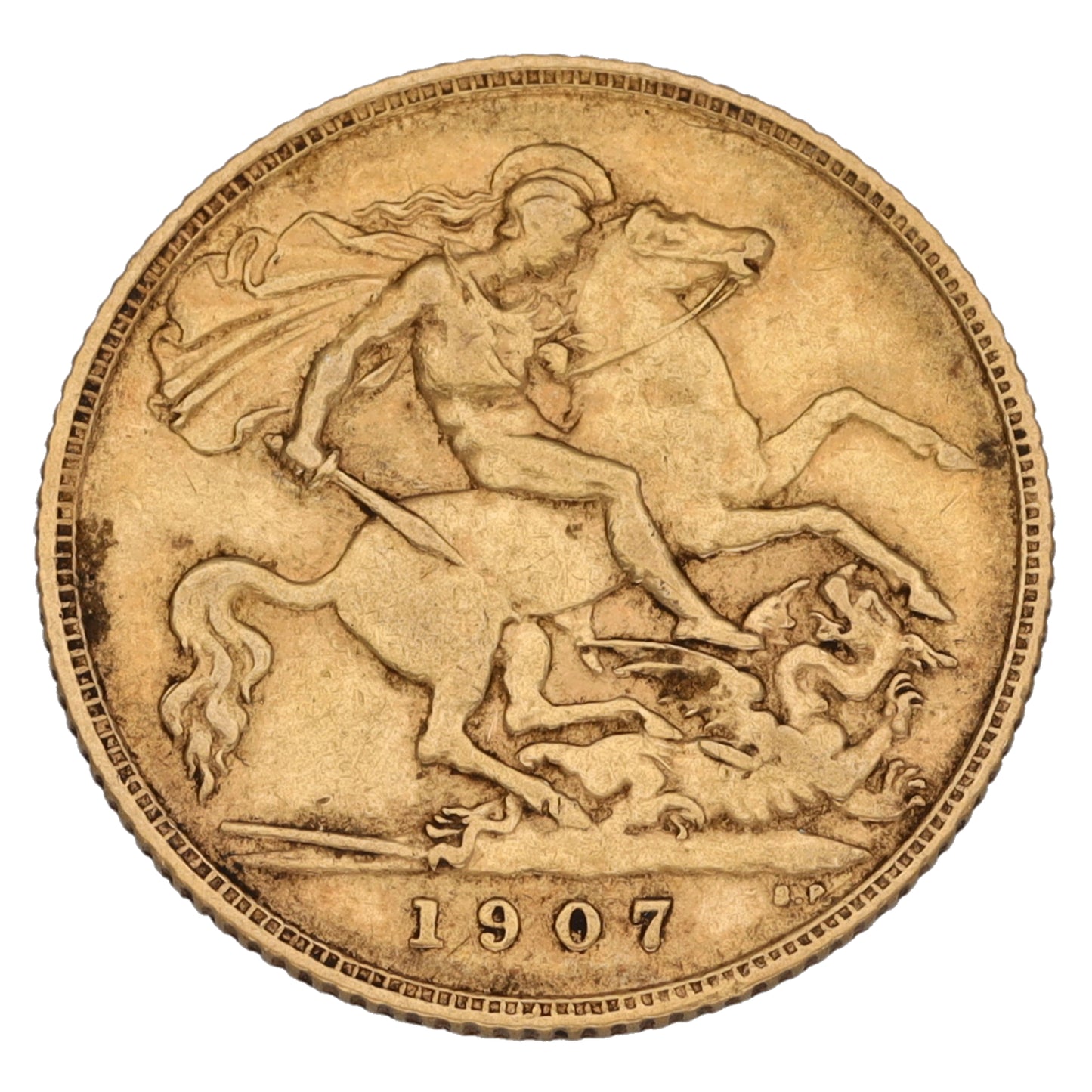 22ct Gold King Edward VII Half Sovereign Coin 1907