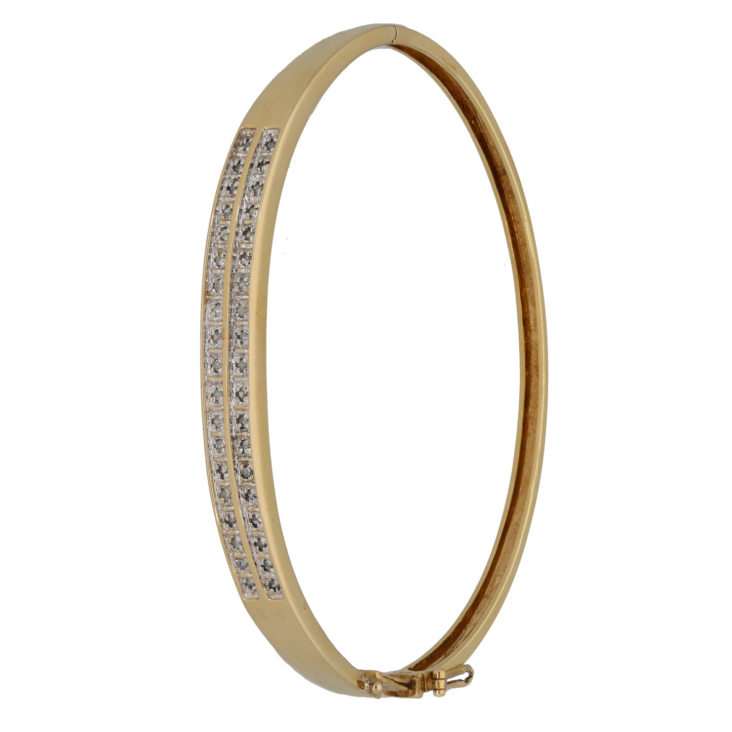 9ct Gold 0.20ct Diamond Fancy Stone Set Bracelet