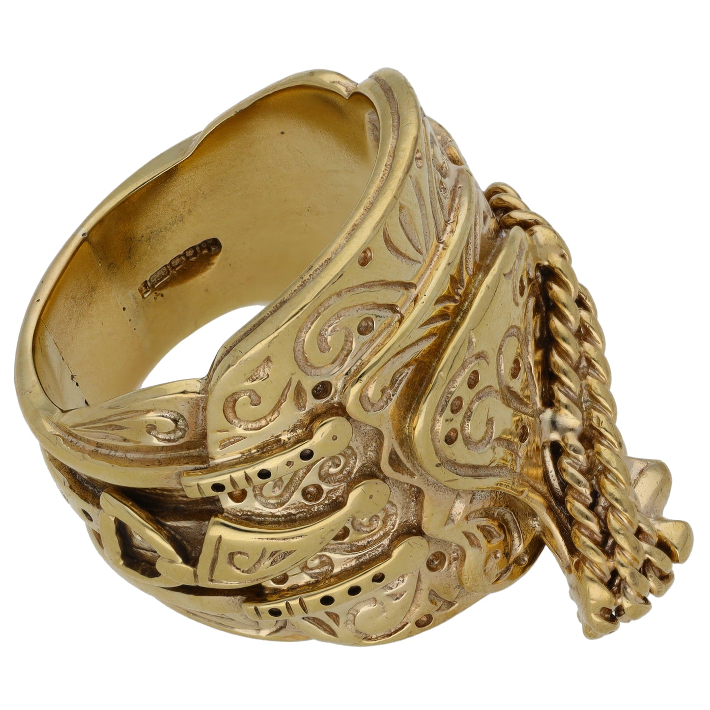 9ct Gold Saddle Ring Size Z+1
