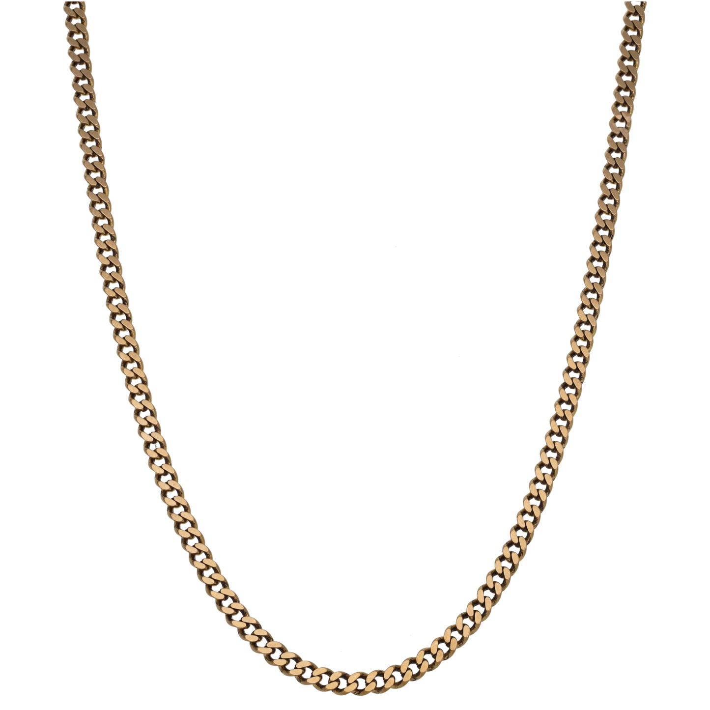 9ct Gold Curb Chain 18"