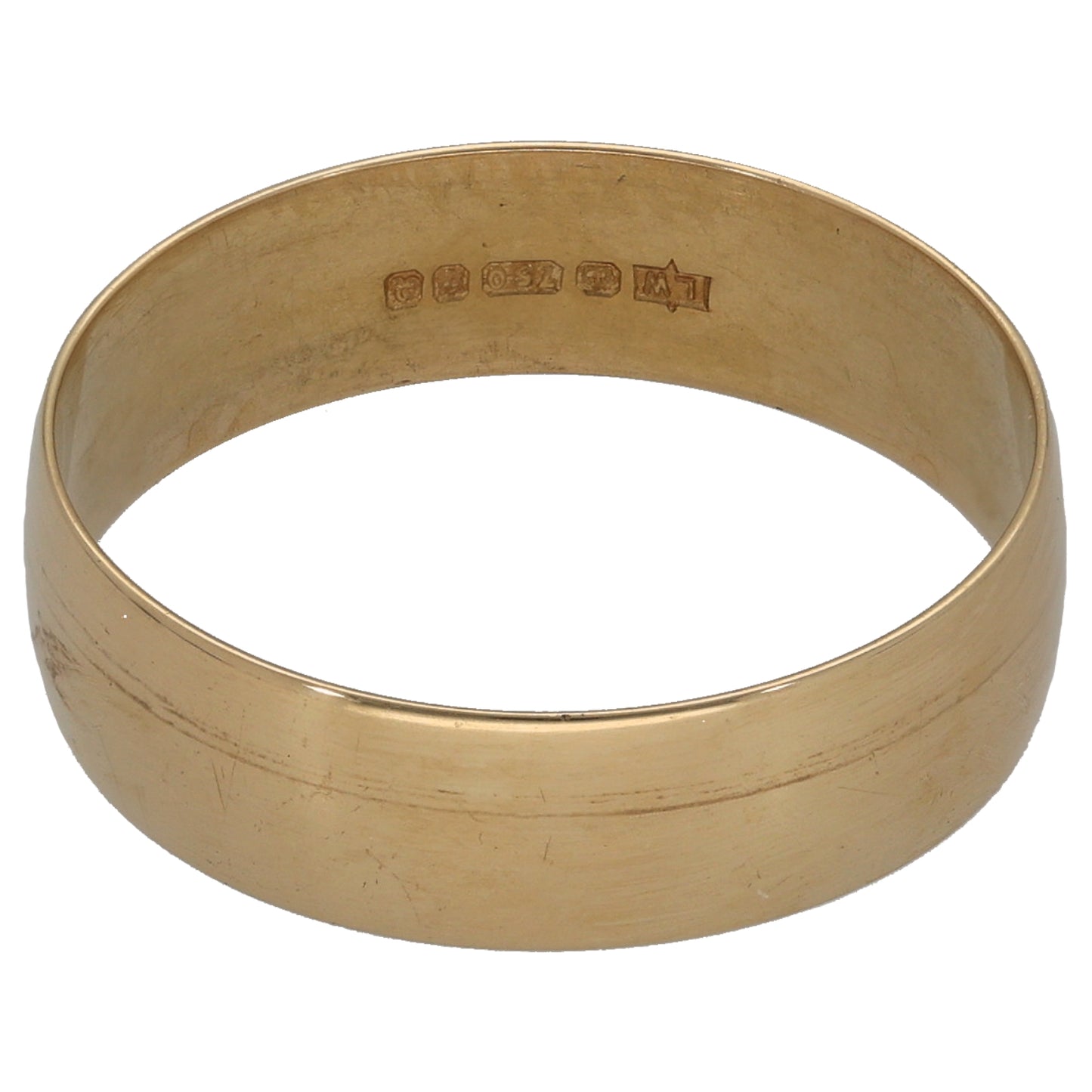 18ct Gold Plain Wedding Ring Size T