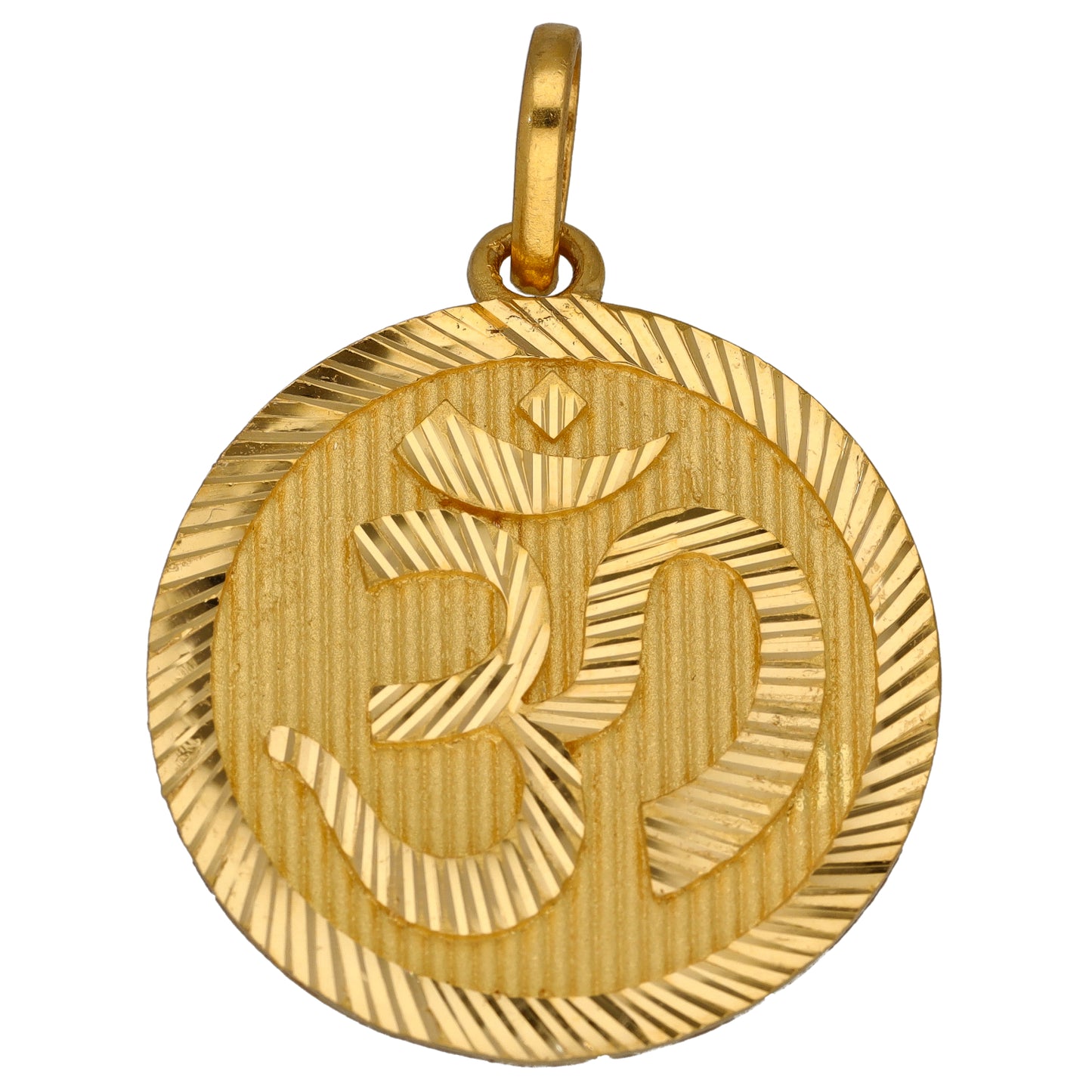 New 22ct Gold Ohm Medallion Pendant
