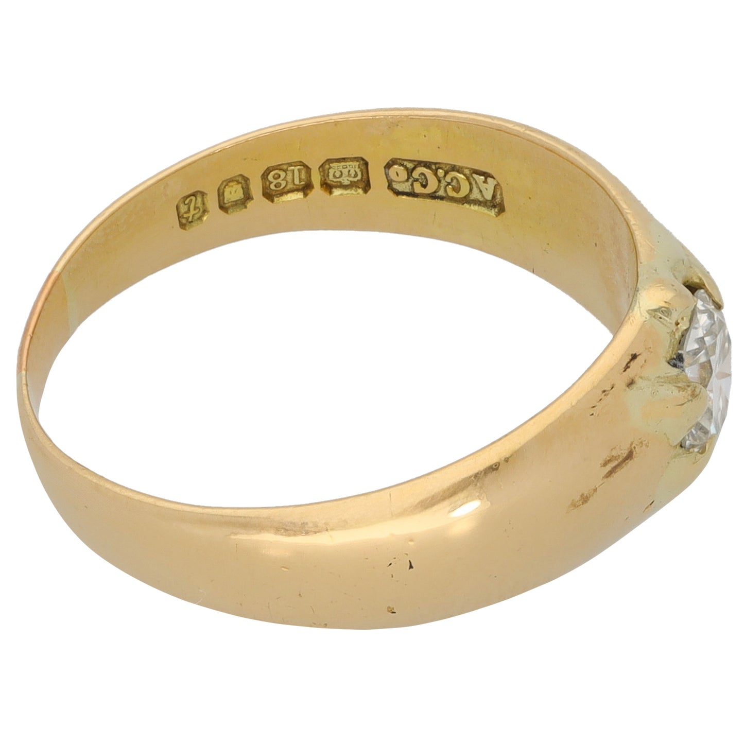 18ct Gold 0.50ct Diamond Solitaire Ring Size M