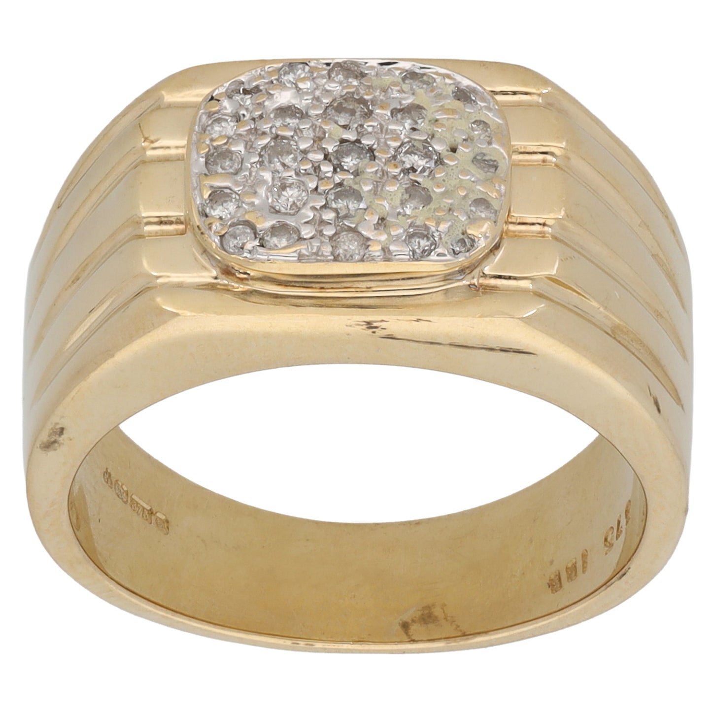 9ct Gold 0.25ct Diamond Dress/Cocktail Ring Size Q