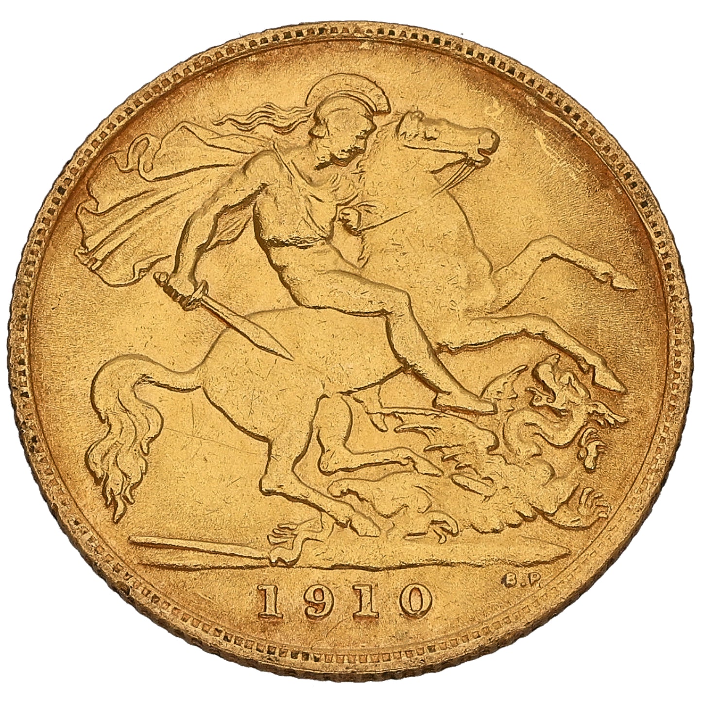 22ct Gold King Edward VII Half Sovereign Coin 1910