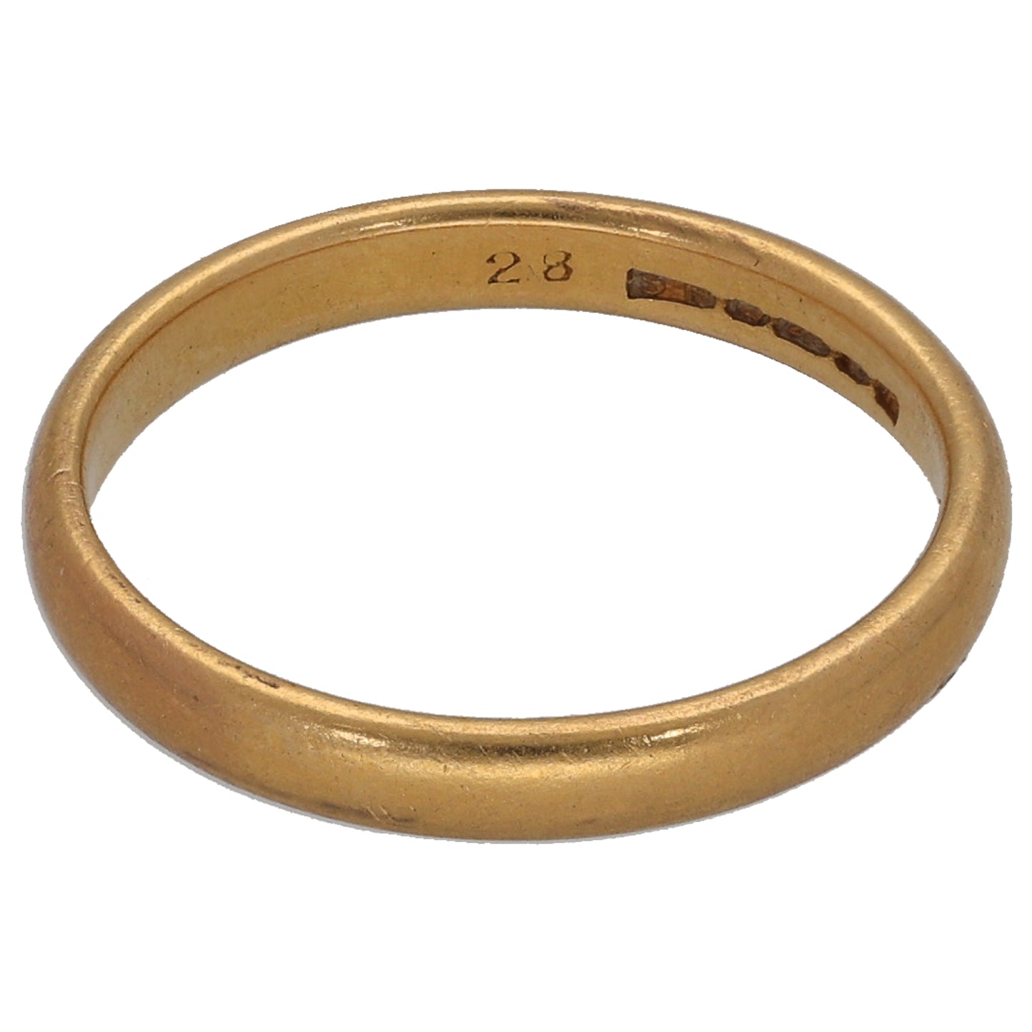 22ct Gold Plain Wedding Ring Size K