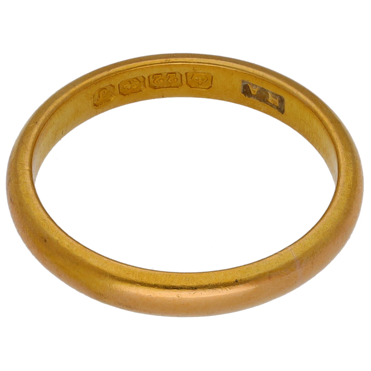 22ct Gold Plain Wedding Ring Size L