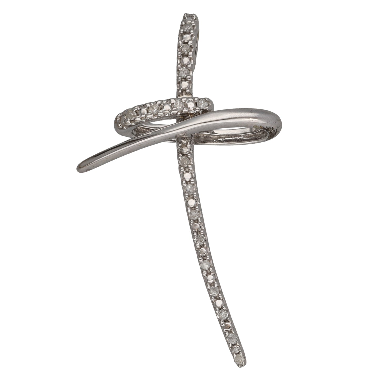 9ct Gold 0.10ct Diamond Cross Pendant