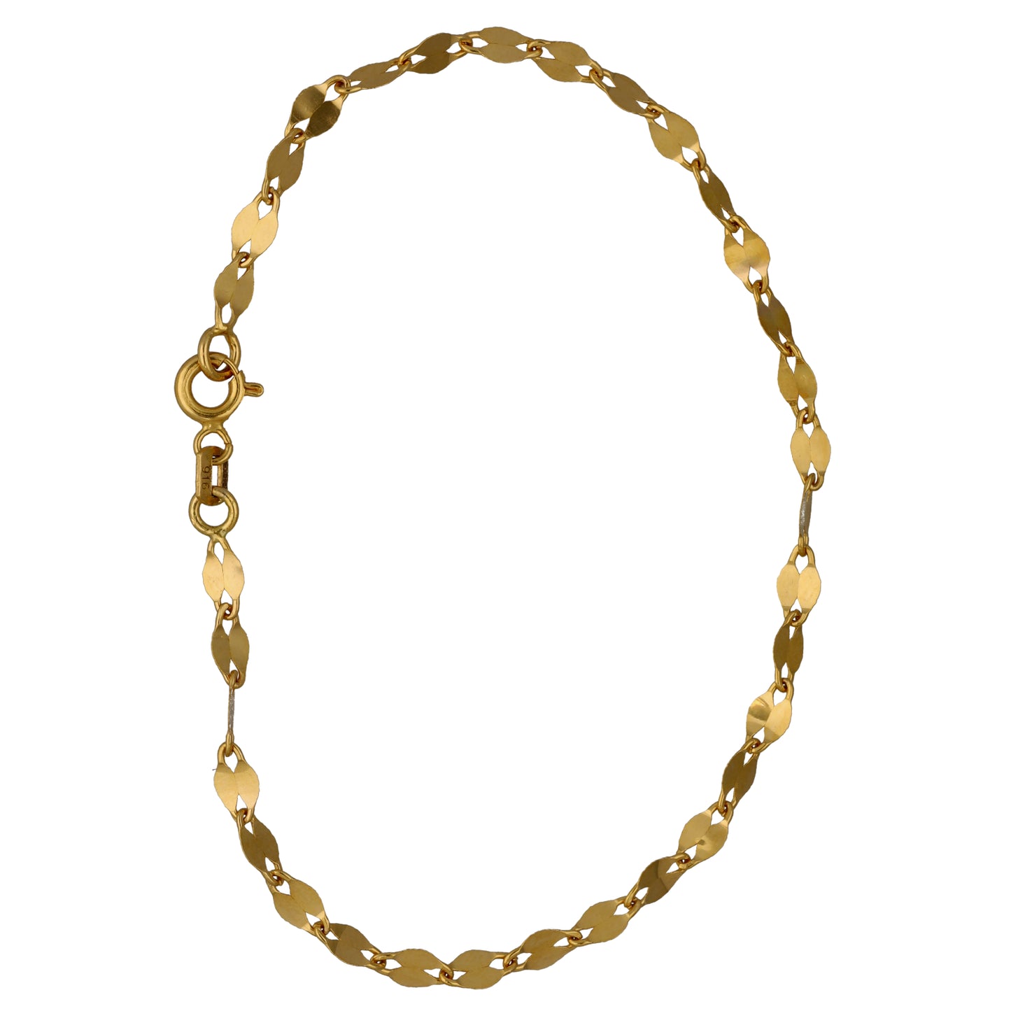New 22ct Gold Twisted Oval Bracelet