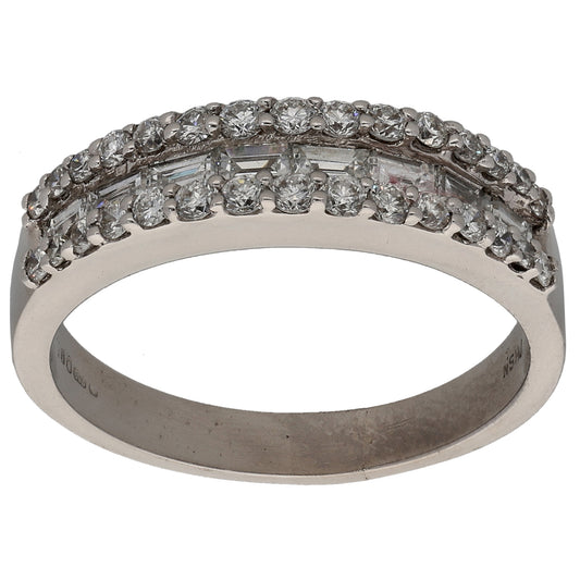 18ct White Gold 0.70ct Diamond Dress/Cocktail Ring Size O