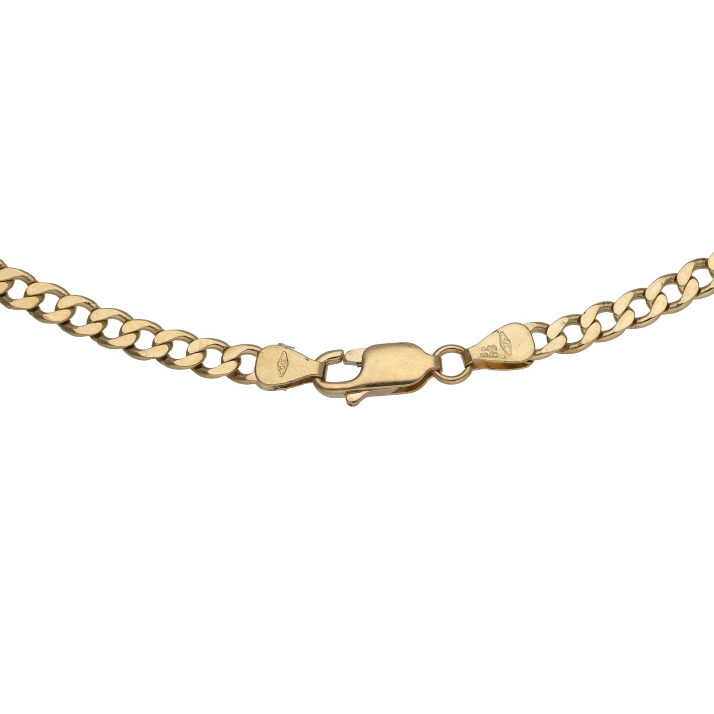9ct Gold Curb Chain 18"