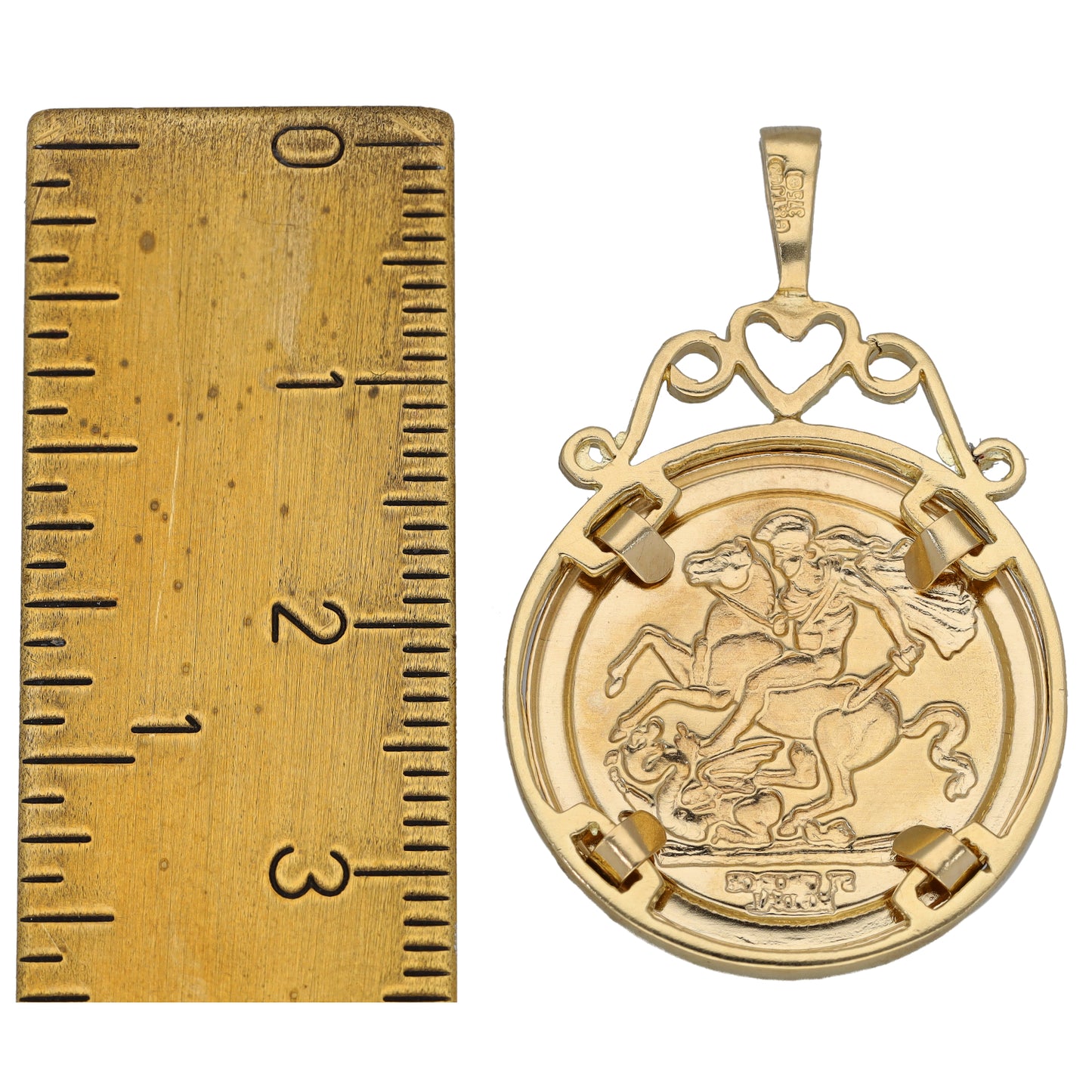 9ct Gold St George Pendant